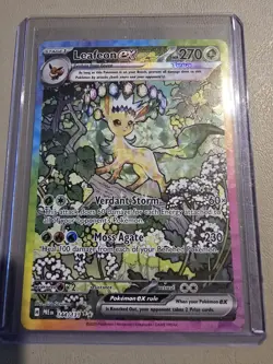 Pokemon TCG Prismatic Evolutions Leafeon EX 144/131 Special Illustration Rare - Image 1