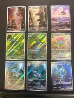 Charizard Ex Venusaur Ex Blastoise Pokemon 151 Complete Starter Evolution Set - Image 1