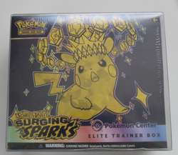 POKEMON SCARLET & VIOLET SURGING SPARKS POKEMON CENTER ETB SEALED DENT ON BOTTOM - Image 1