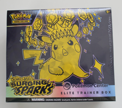 POKEMON SCARLET & VIOLET SURGING SPARKS POKEMON CENTER ETB SEALED DENT ON BOTTOM - Image 2