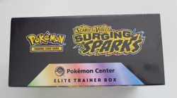 POKEMON SCARLET & VIOLET SURGING SPARKS POKEMON CENTER ETB SEALED DENT ON BOTTOM - Image 3