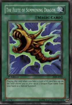 The Flute of Summoning Dragon EU 1st Ed Super Rare SDK-E039 Yu-Gi-Oh! - Image 1