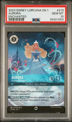 2023 DISNEY LORCANA EN 1-THE FIRST CHAPTER AURORA - DREAMING GUARDIAN PSA 10 - Image 1