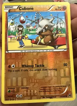 Pokemon Cubone Breakthrough Reverse Holo Common 77/162 Card 2015 English TCG - Image 1