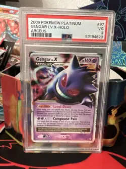 Pokemon Gengar TCG LV.X Platinum Arceus Holo Ultra Rare Card 97/99 2009 PSA 3 - Image 1