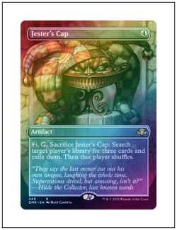 1x Jester's Cap, Borderless Art Foil, Dominaria Remastered, Magic MTG NM - Image 1