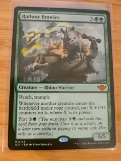 MTG Railway Brawler 0175 Outlaws of Thunder Junction M/NM Free UK P&P - Image 1