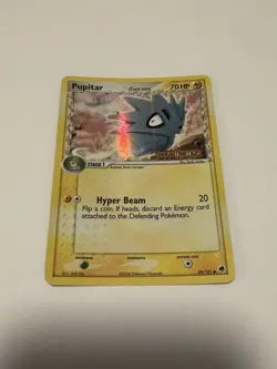 2006 Pokemon Pupitar 59/101 EX Dragon Frontiers Reverse Holo Stamped NM - Image 1