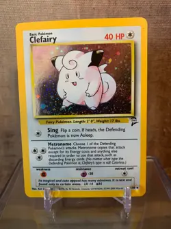 Clefairy 6/130 - Base Set 2 - Holo Rare -Vintage WOTC Pokemon - NM - Image 1