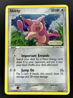 Pokemon Skitty 64/92 Reverse Holo Stamped Ex Legend Maker - NM SWIRL 🌀 - Image 1