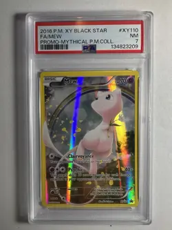 2016 POKEMON XY BLACK STAR PROMO MYTHICAL POKEMON #XY110 FULL ART MEW PSA 7 🔥🔥 - Image 1