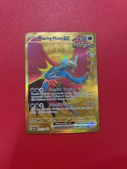 Roaring Moon ex SAR 262/182 Paradox Rift Pokemon Card Gold Secret Rare MINT - Image 1
