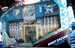 Pokemon Crown Zenith Shiny Zacian Premium Figure Collection Box 11 Booster Packs - Image 1