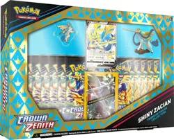 Pokemon TCG Crown Zenith Premium Figure Collection Box - 11 Packs - Shiny Zacian - Image 1