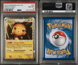 Pokemon TCG 2010 HG&SS Undaunted Raichu Prime 83/90 Holo - PSA 8 - Image 1