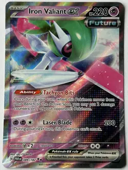 2023 Pokemon SV Paradox Rift Iron Valiant ex Double Rare #089/182 - Image 1