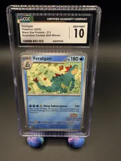 Pokemon Feraligatr 213 Black Star Promo Illustration Winner CGC 10 180 HP - Image 1