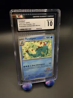 Pokemon Feraligatr 213 Black Star Promo Illustration Winner CGC 10 180 HP - Image 2