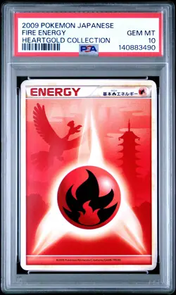 2009 POKEMON JPN HEARTGOLD COLL FIRE ENERGY PSA 10 - Image 1