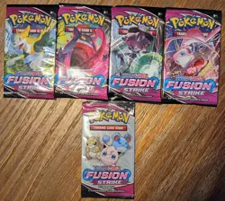 (x4) Fusion Strike Sealed Pokemon Booster Artset Art Set + 1 Fun Pack - Image 1