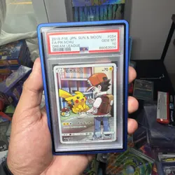 2019 POKEMON JAPANESE SUN & MOON DREAM LEAGUE 054 FULL ART PIKACHU PSA 10 - Image 4