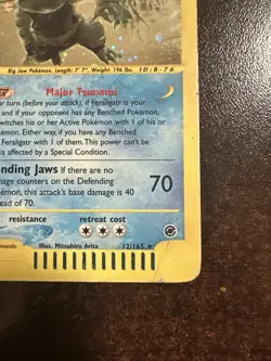 Feraligatr 12/165 Holo Pokemon TCG Expedition DMG - Image 4