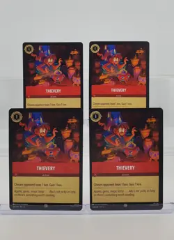 Disney Lorcana Thievery 128/204 Azurite Sea Common 4 Cards Set - Image 1