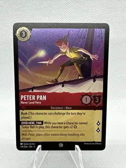 Peter Pan - Never Land Hero - 119/204 Cold FOIL Disney Lorcana Into The Inklands - Image 1