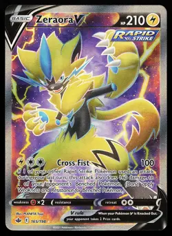 Zeraora V 165/198 Ultra Rare Chilling Reign Pokemon Card - Image 1