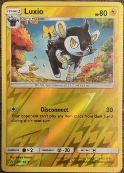 Pokemon Card - 47/156 Luxio - ULTRA PRISM - REVERSE HOLO - Image 1