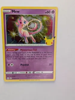 Mew - 11/25 - Holo Rare Celebrations NM Pokemon Card - Image 1
