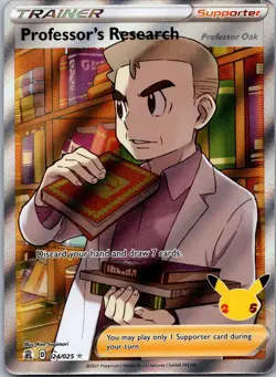 Professor's Research (Full Art) 024/025 - Celebrations Ultra Rare Pokemon TCG NM - Image 1