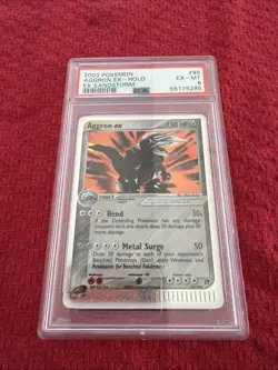 2003 POKEMON EX SANDSTORM #95 AGGRON EX-HOLO PSA 6 - Image 1