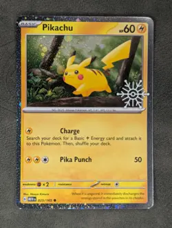 Pikachu - (Holiday Calendar) 025/165 Pokemon TCG Common Near Mint - Image 1