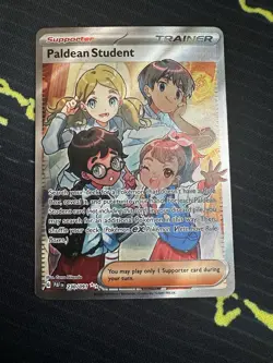 Pokemon TCG Paldean Student Full Art Trainer 230/091 Paldean Fates M - Image 1