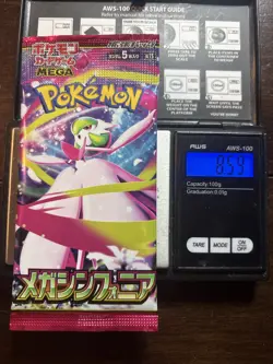 Heavy 8.59g Pokemon Sealed Mega Symphonia Japanese Booster Pack - Image 1