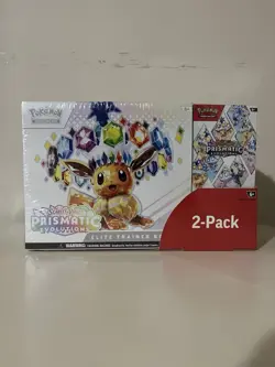 Pokemon Prismatic Evolutions Elite Trainer Box & Booster Bundle - Costco 2 Pack - Image 1