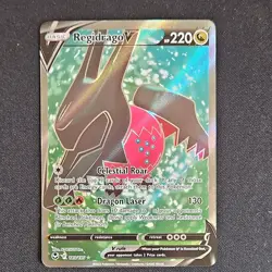 Pokemon Regidrago V Ultra Rare Full Art Holo 183/195 Silver Tempest HP220 - Image 1