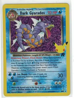 Pokemon TCG Dark Gyarados Celebrations: Classic Collection Aug 82 Holo Holo Rare - Image 1