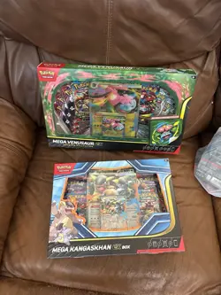 Lot of 2 Pokemon TCG Mega Venusaur ex Premium Collection + Mega Kangaskhan Boxes - Image 1