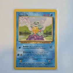 Pokemon Squirtle Base Set Common Regular 63/102 40 HP Mitsuhiro Arita 1999 - Image 1