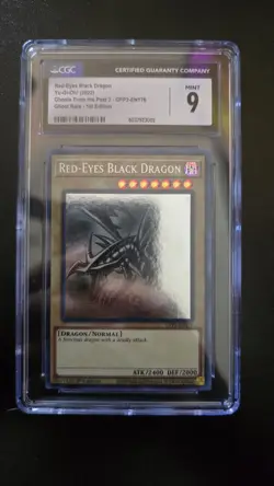 [Yugioh] Red-Eyes Black Dragon (Ghost Rare) CGC 9 GFP2-EN176 - Image 1