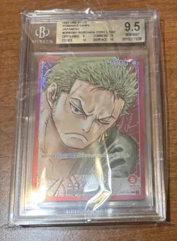 One Piece Roronoa Zoro Leader OP01-001 Alternate Art BGS 9.5 Japanese - Image 1