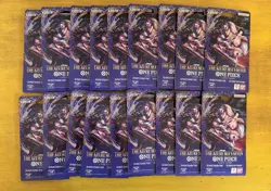 18x One Piece OP14 THE AZURE SEA’S SEVEN Sleeved Blister Booster Packs Sealed - Image 1