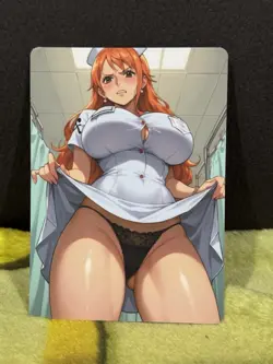 R18+ UNCENSORED NAMI ONE PIECE ANIME WAIFU CARD (ASK FOR PHOTO OF BACK) - Image 1