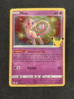Mew 011/025 Celebrations Holo Pokemon Card - Image 1