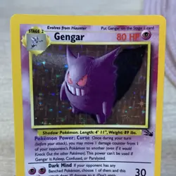 Gengar Fossil Holo Rare 5/62 Pokemon Card WOTC - NM - Image 3
