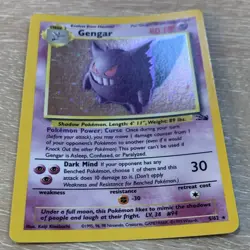 Gengar Fossil Holo Rare 5/62 Pokemon Card WOTC - NM - Image 4
