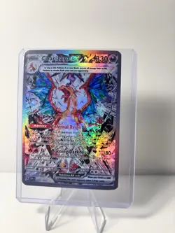 Charizard ex Tera Full Art Holo Pokemon Card – Dark Type Charizard – Ultra Rare - Image 4