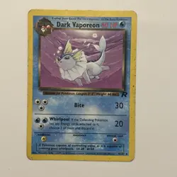 Dark Vaporeon 45/82 Uncommon Team Rocket Pokemon TCG Card - Image 1